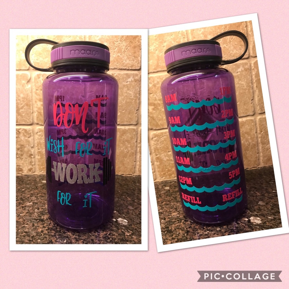 Time tracker water bottle. 34oz.